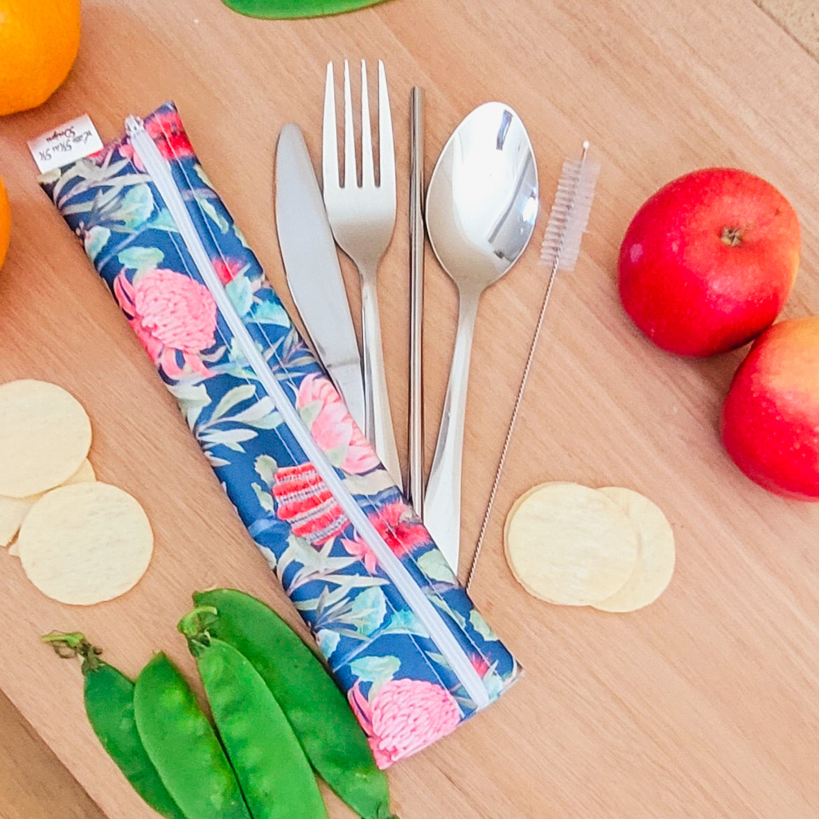 Navy Natives Cutlery Pouch