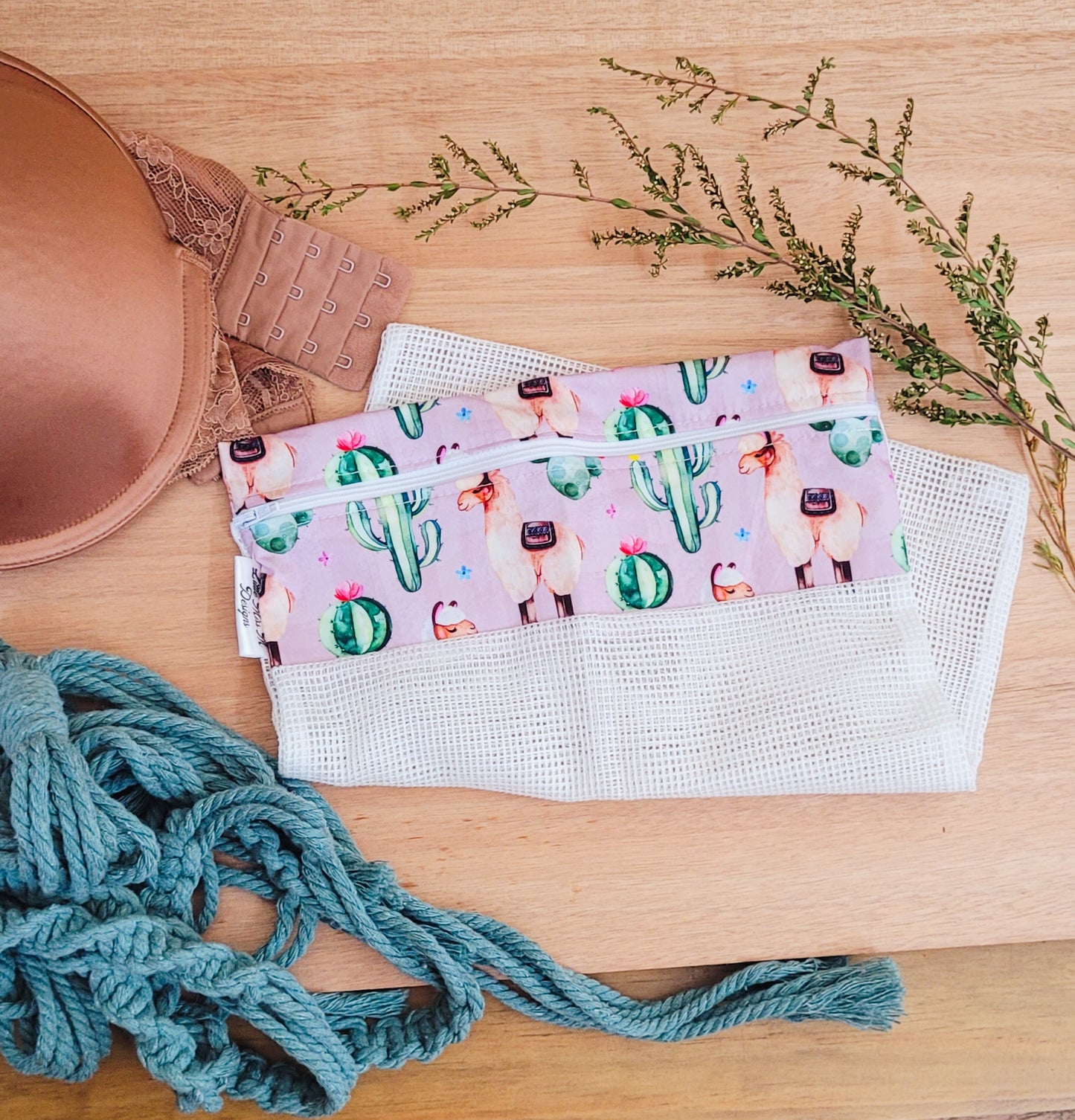 Llama & Cactus Produce Bag / Wash Bag