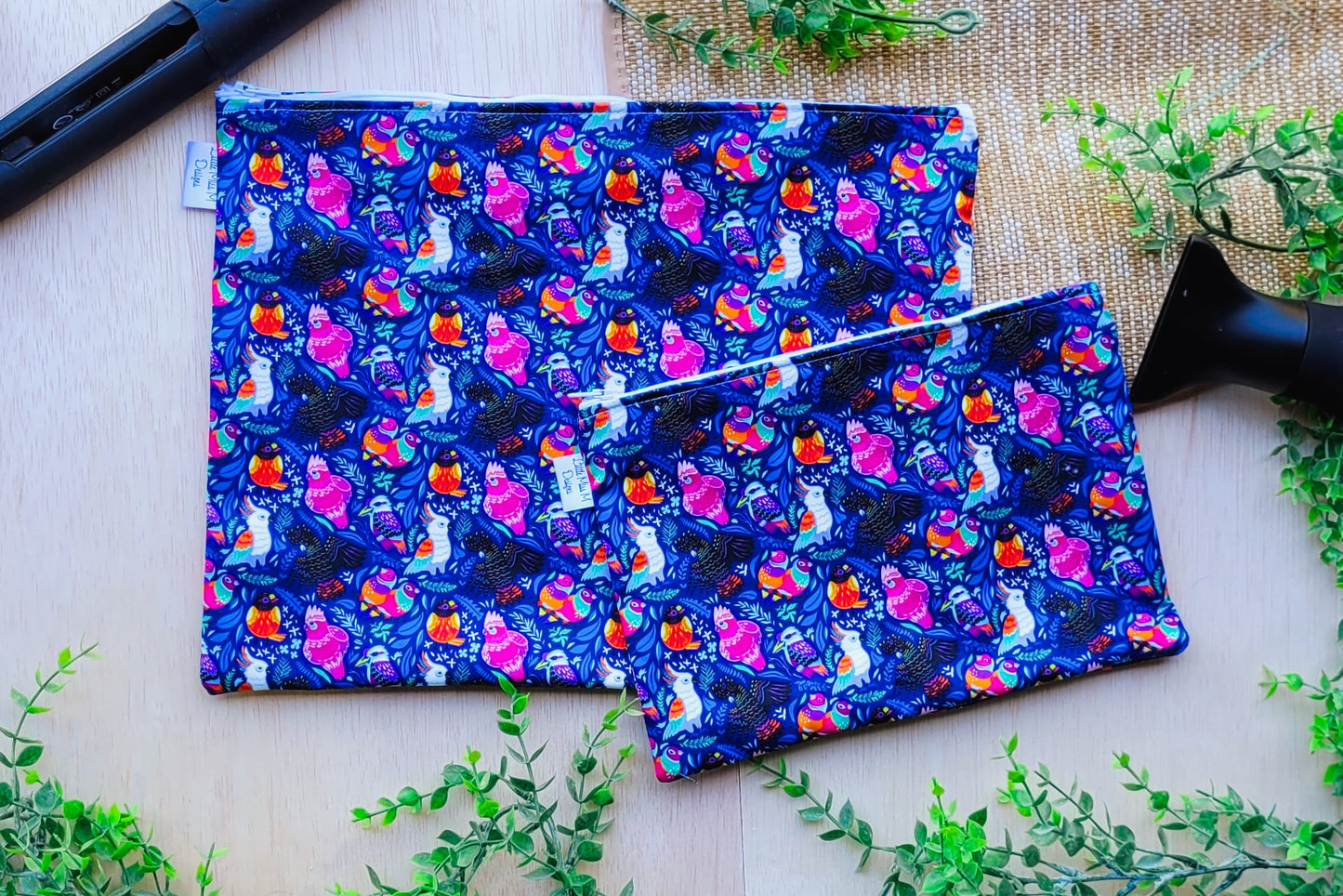 Birds of Aus Hairdryer, Straightener & Beauty Bags