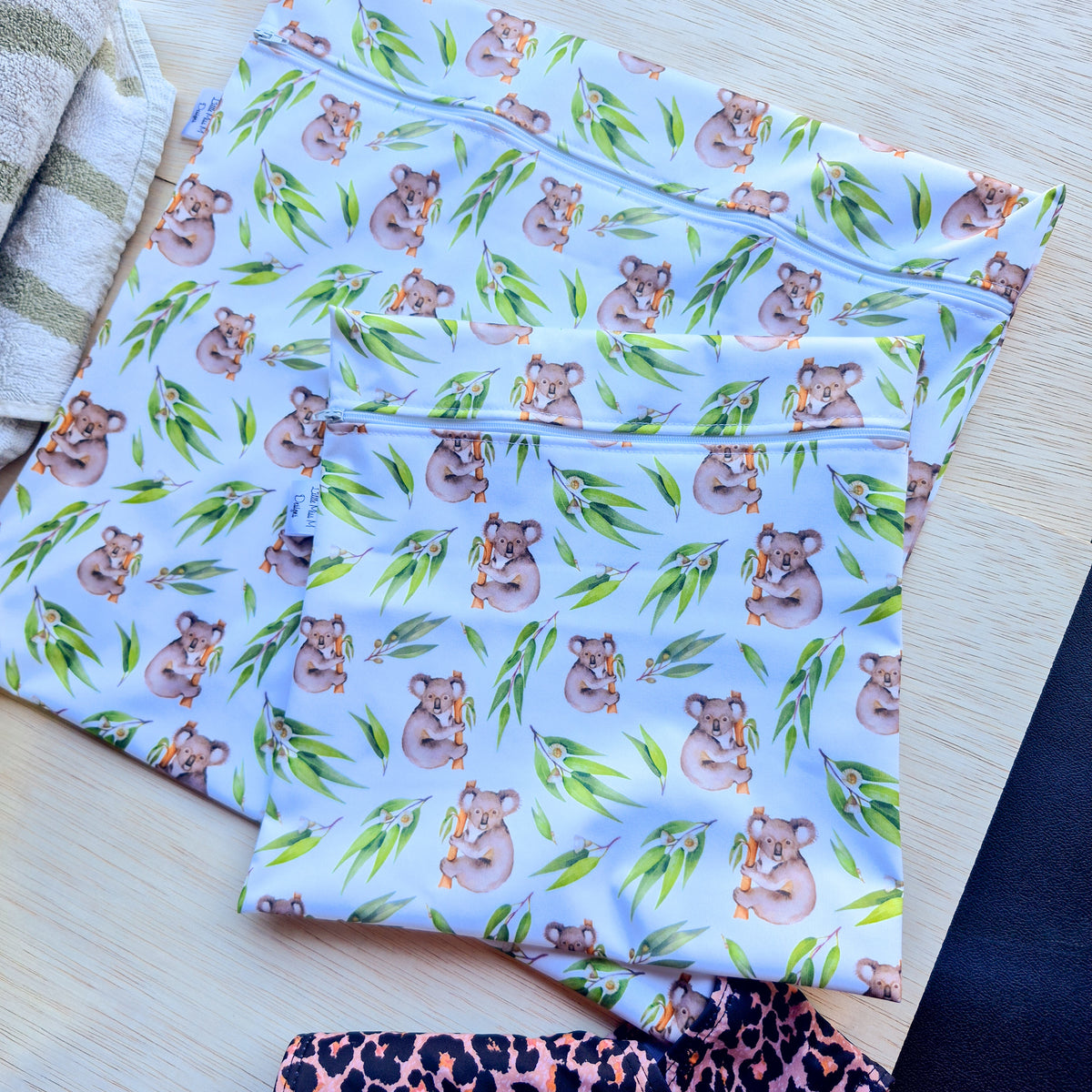 Koala and Gum Snack Bags & Swim / Wet Bags NEW