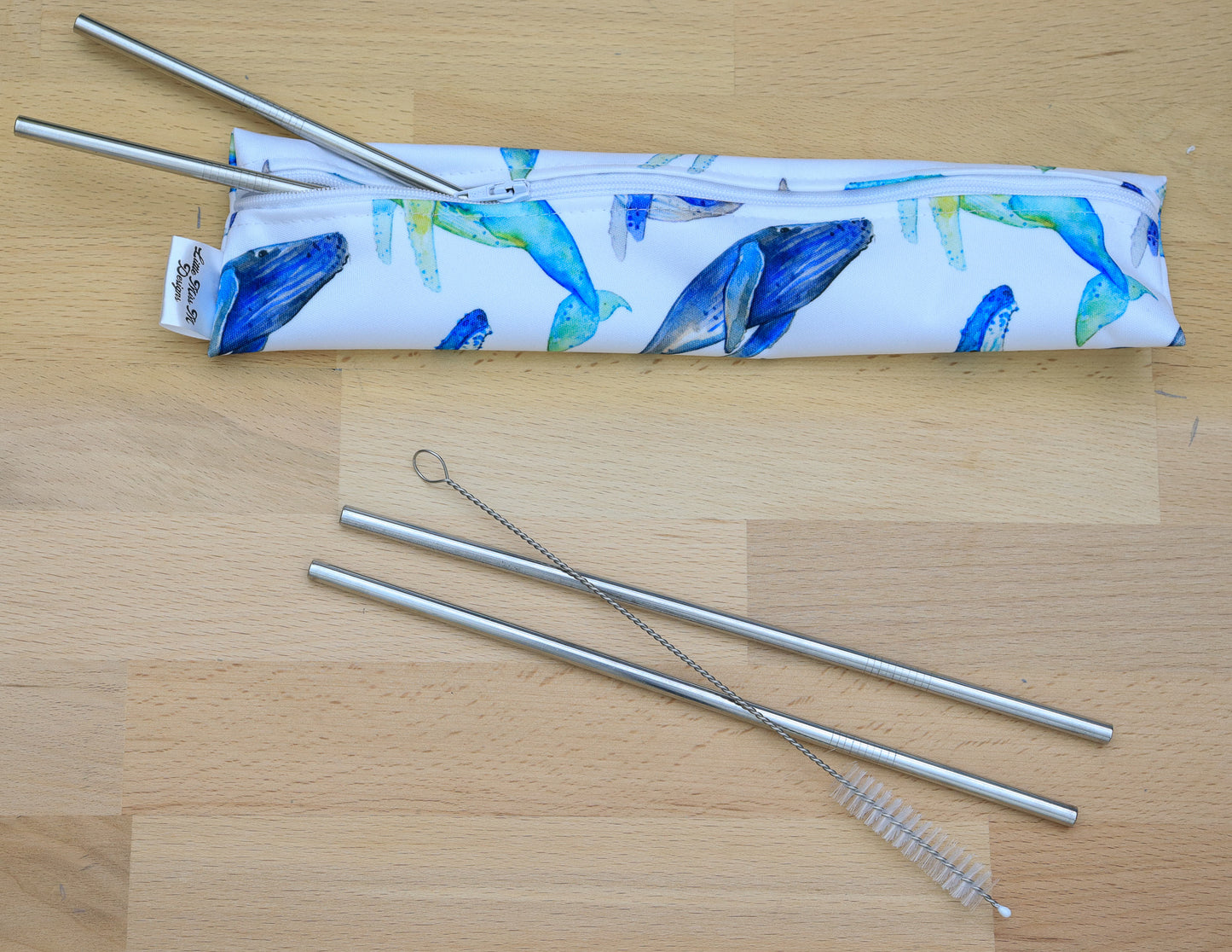 Whales Straw Pouch
