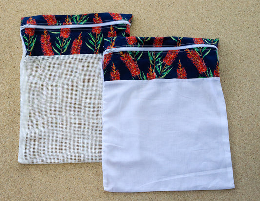 Navy Bottlebrush Produce Bag / Wash Bag