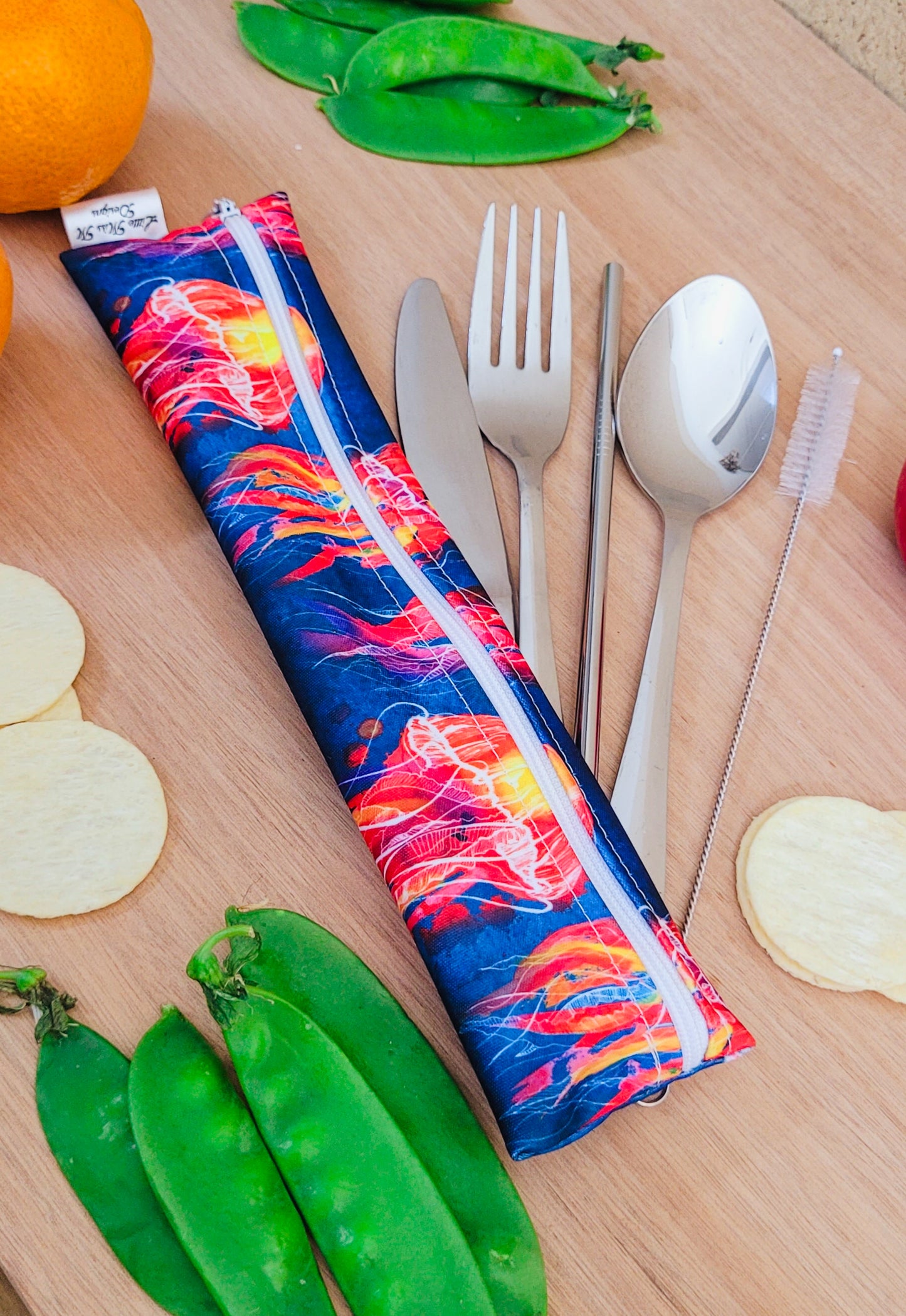 Fire Jelly Fish Cutlery Pouch