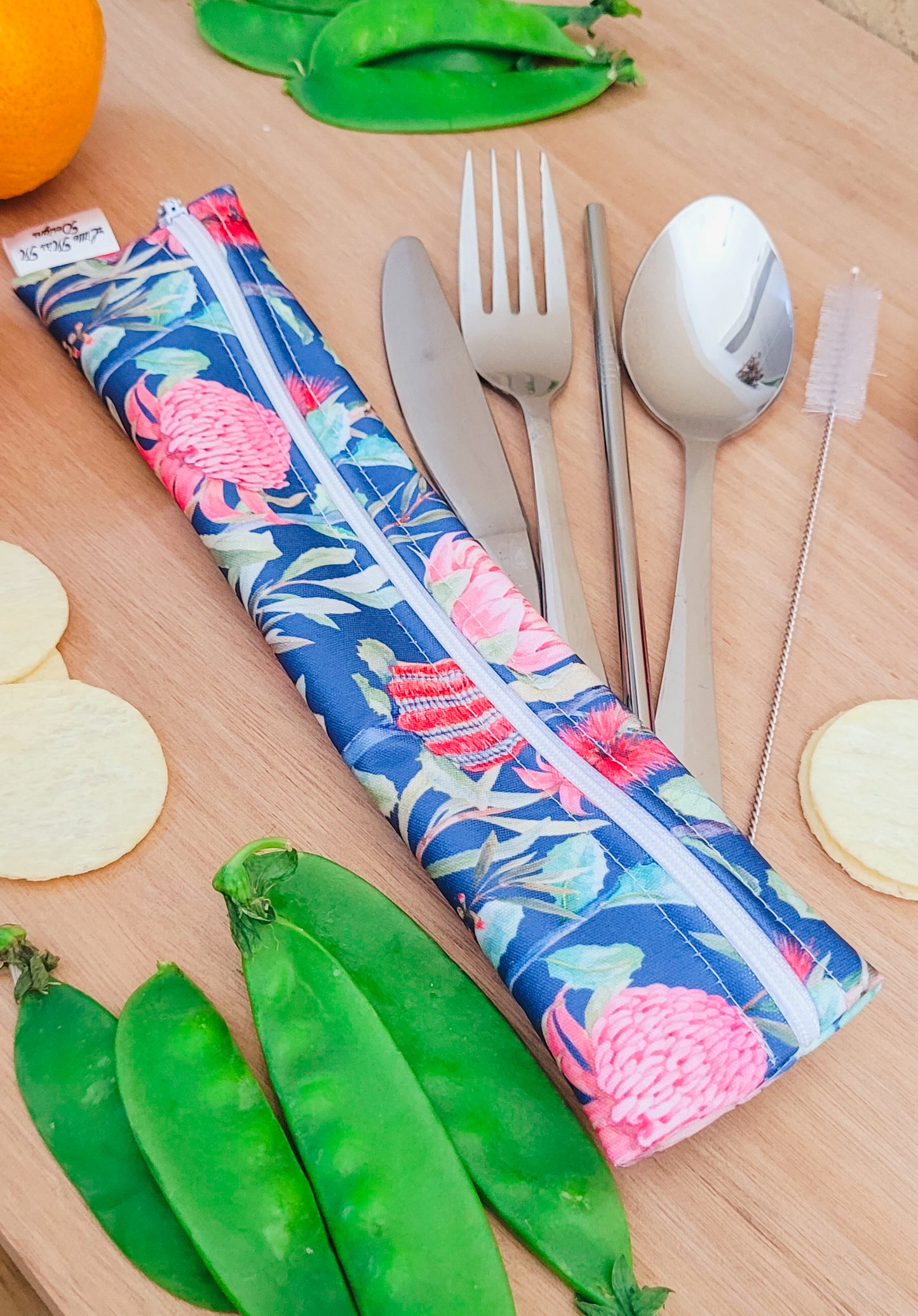Navy Natives Cutlery Pouch