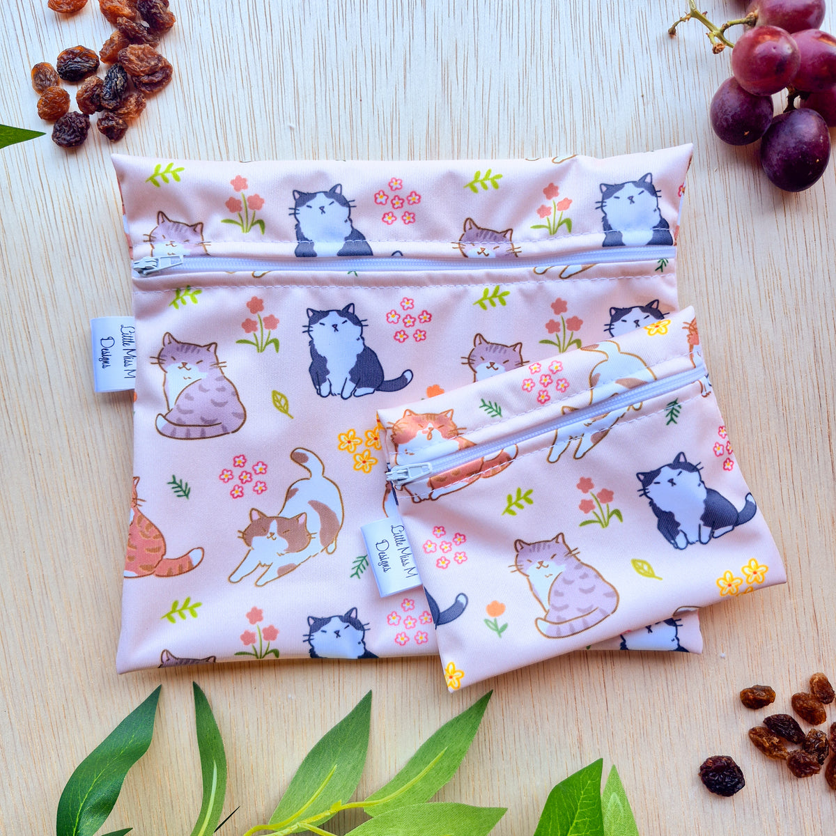 Kitty cat Snack Bags & Swim / Wet Bags NEW