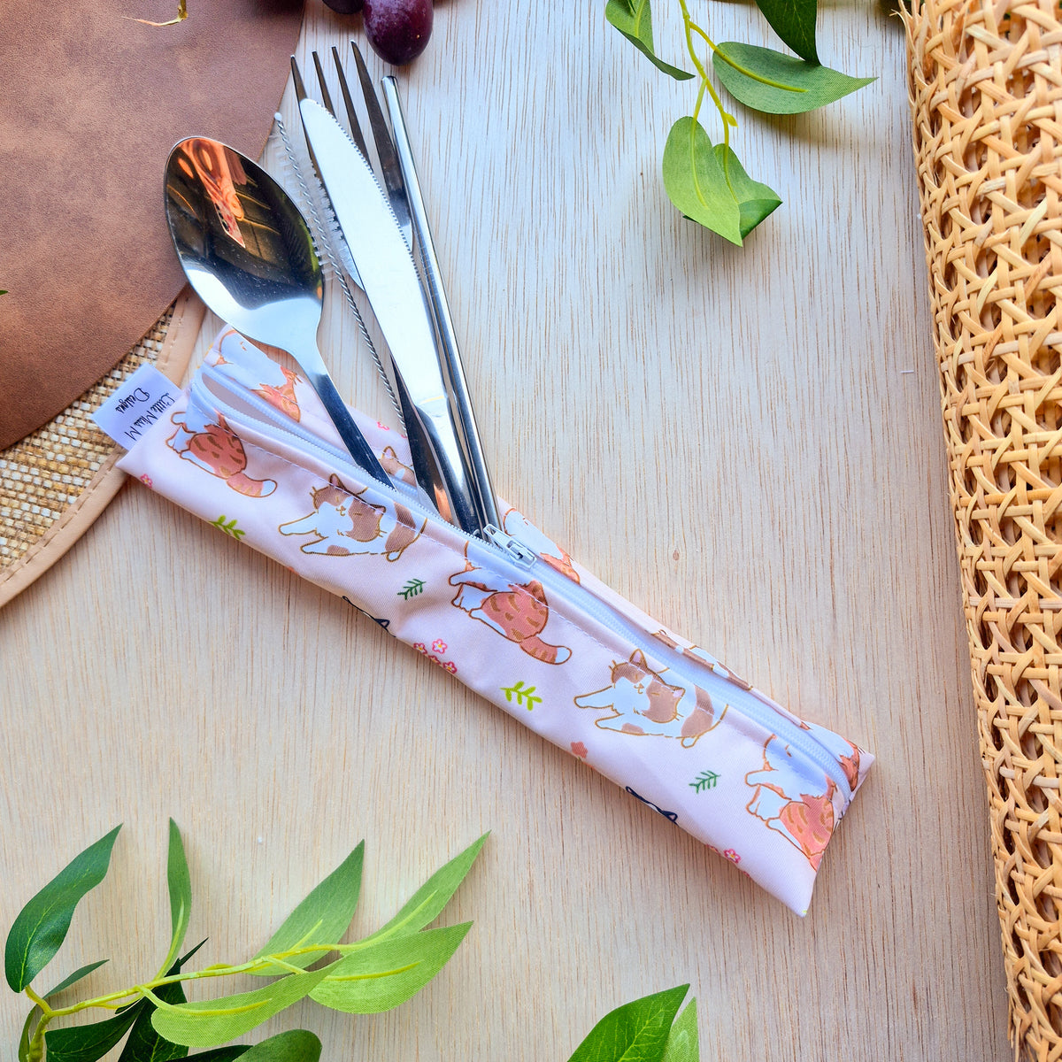 Kitty cat Cutlery Pouch NEW