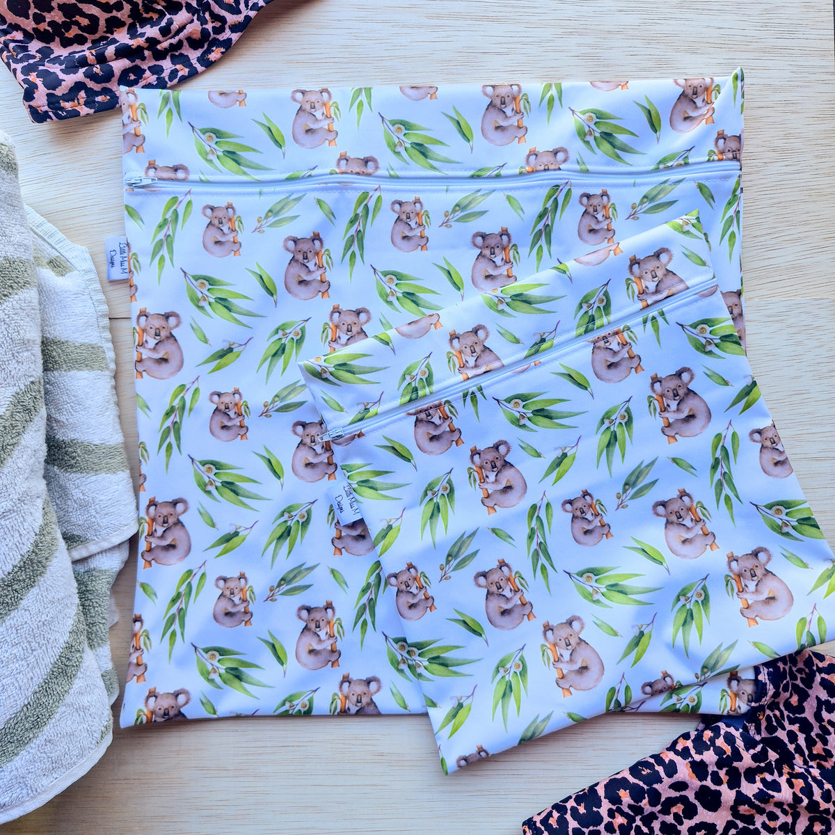 Koala and Gum Snack Bags & Swim / Wet Bags NEW