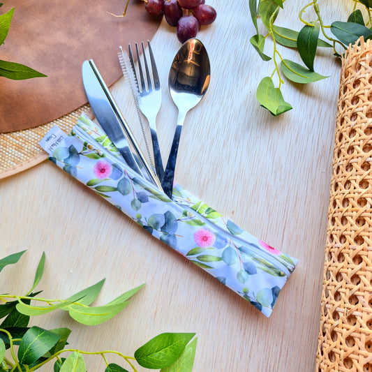Flowering Gum nuts Cutlery Pouch NEW