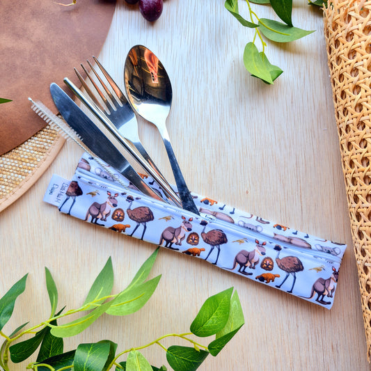 Aussie Friends Cutlery Pouch NEW