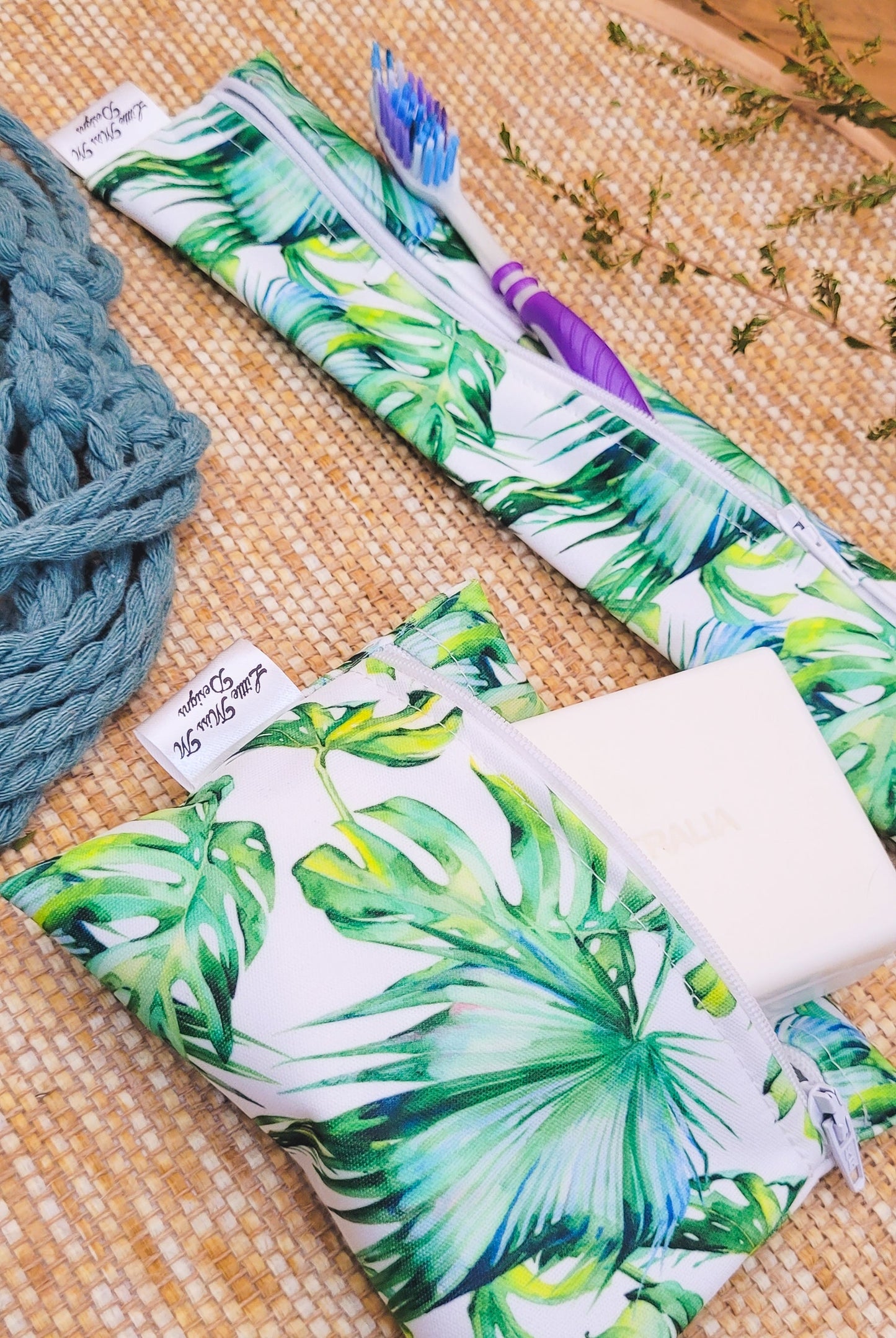 Tropical Travel Soap & Toothbrush Pouch