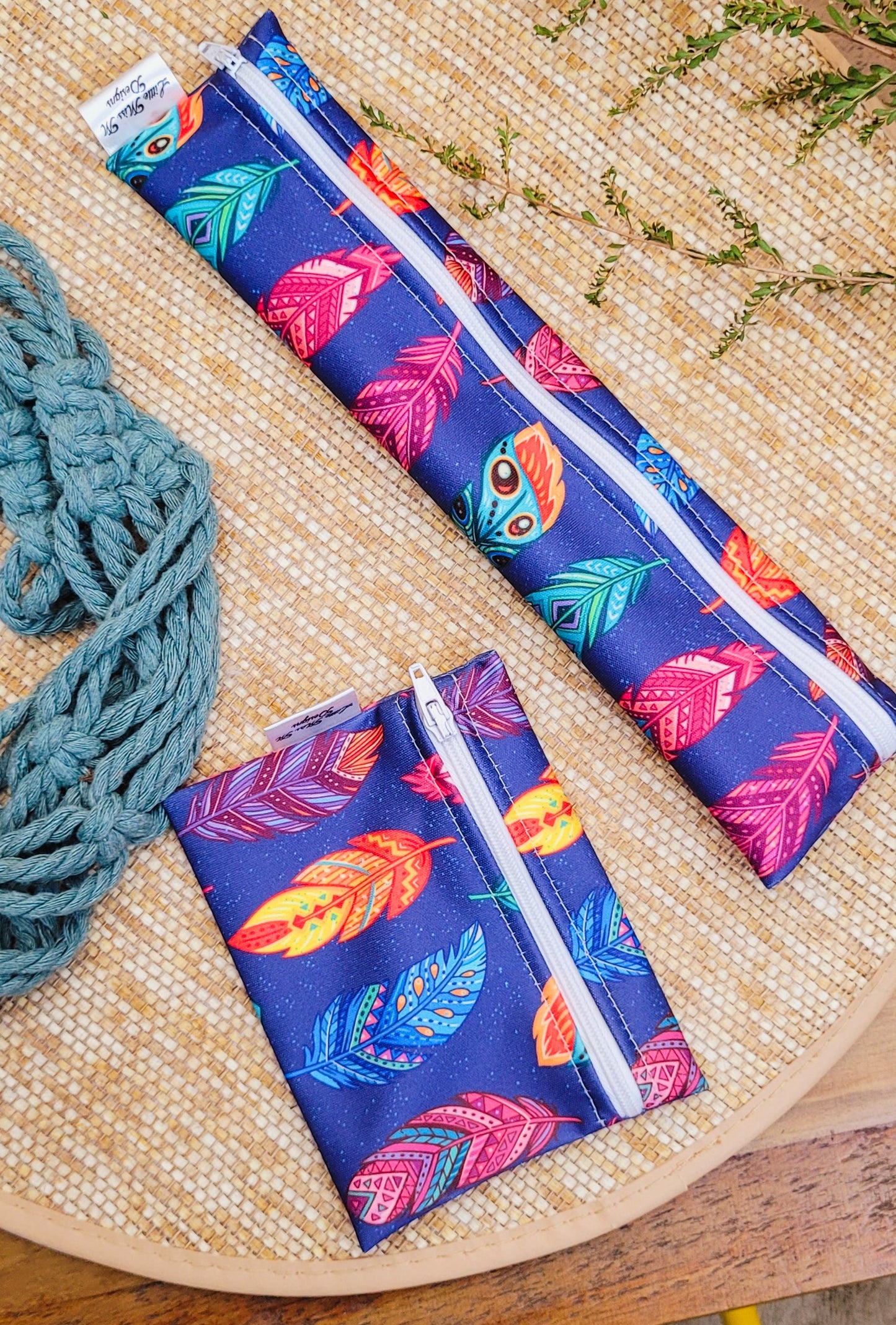 Feathers Travel Soap & Toothbrush Pouch