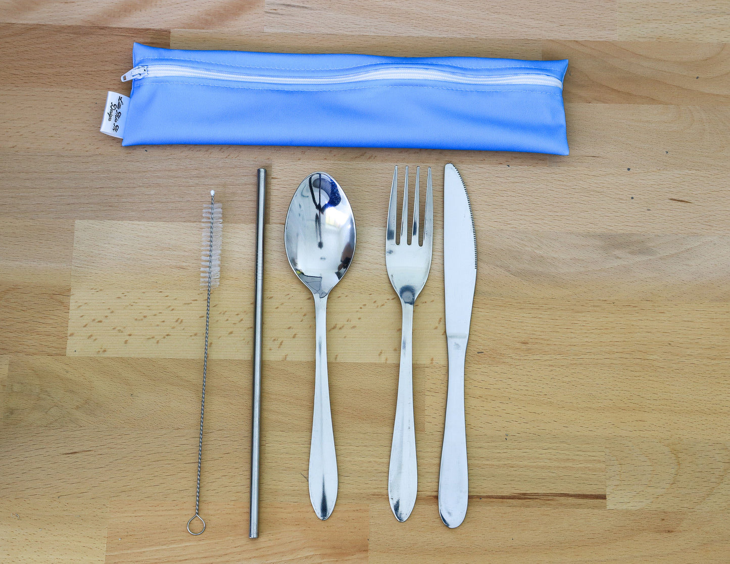 Blue Cutlery Pouch