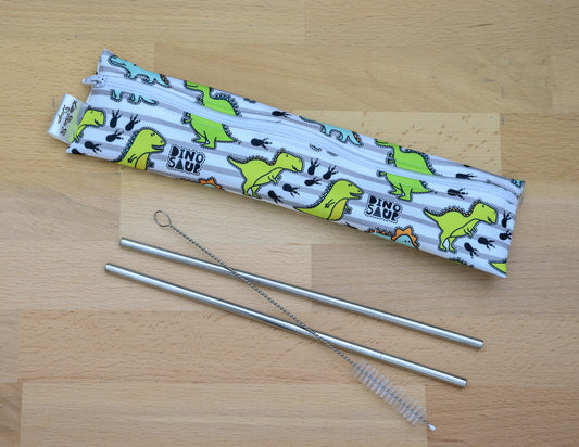 New Dino Straw Pouch