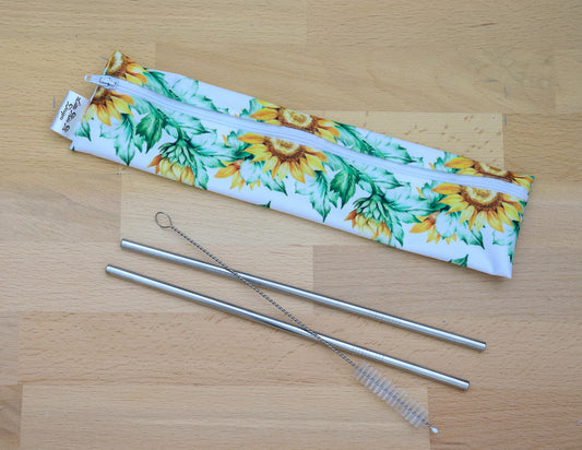 Sunflowers Straw Pouch