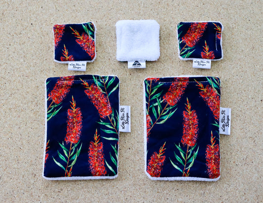 Navy Bottlebrush Makeup wipes