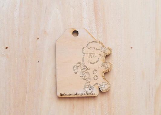 Gingerbread Man Christmas Reusable Gift Tags