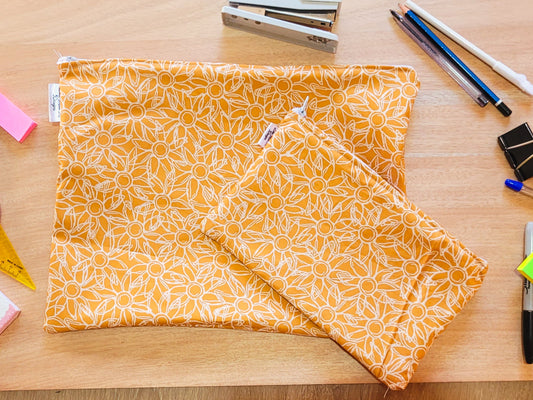 Mustard Sunflowers Pencil Case